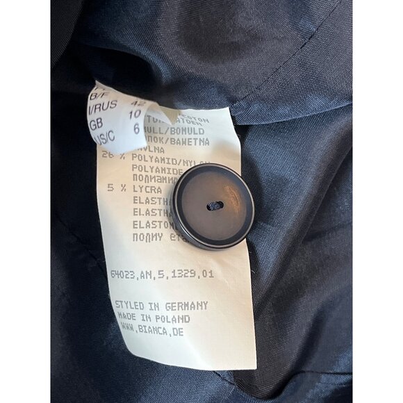 Bianca Gray Stripedl Blazer & Pants Womens Office Suit Set Size 6 - Picture 9 of 12